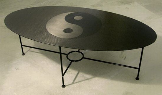 1 carbon fiber ying yang coffee table