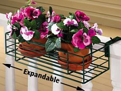 adjustable flower pot rail rack