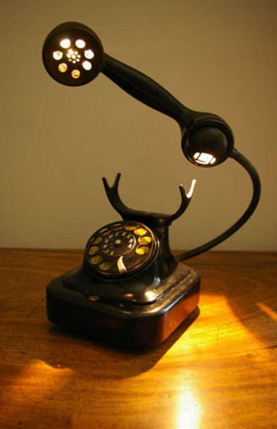 bakelite telephone lamp