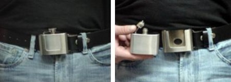 classic flask belt buckle