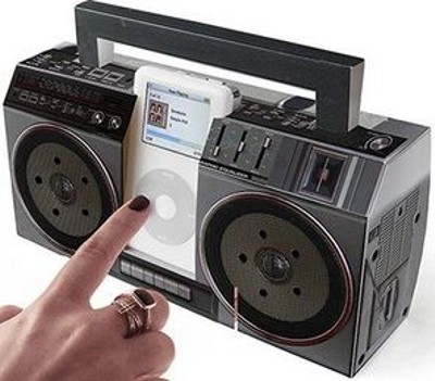fold it yourself cardboard boom box for your ipod