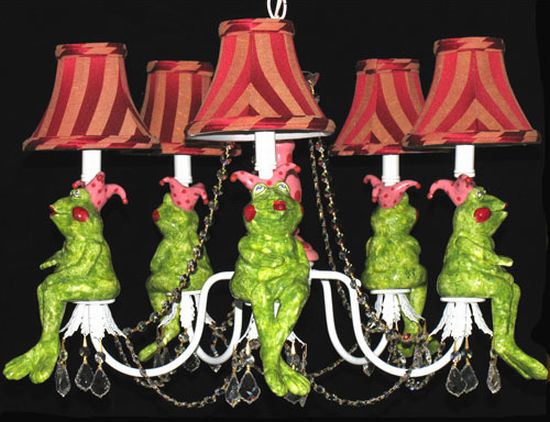 frog chandelier