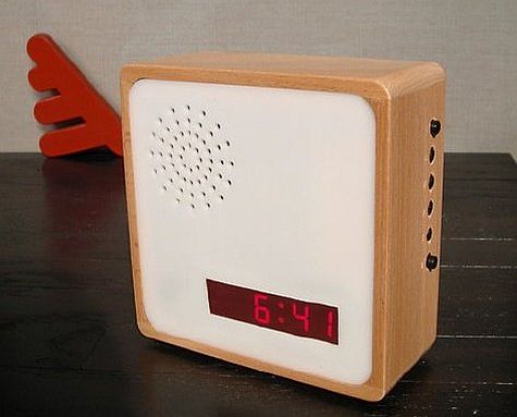 handmade alba wooden desk alarm clock