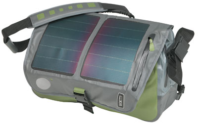 solar handbag with usb connector