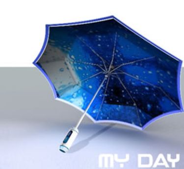 stem of umbrella with computer chip